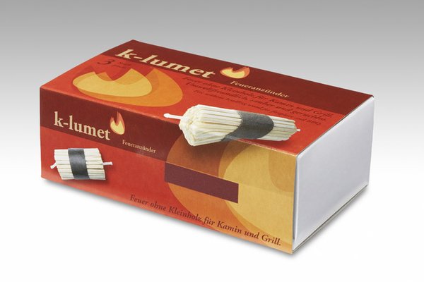 Grillanzünder K-lumet – von Menschen mit Behinderung (auf Wunsch in dekorativer Holzbox)